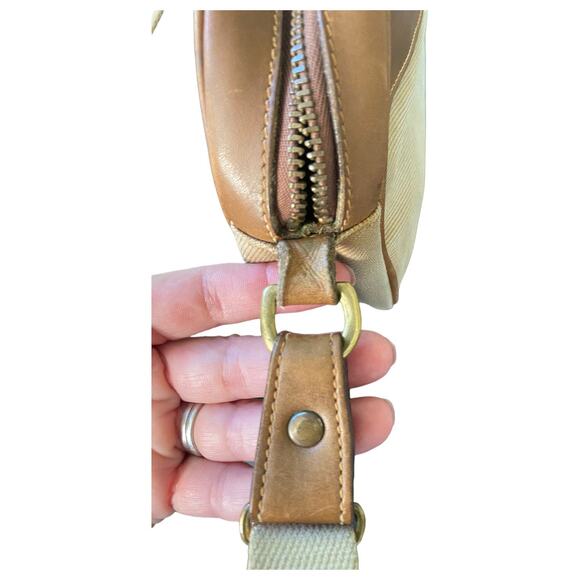 Vintage Ghurka Marley Hodgson Purser No. 76 Tan Canvas and Leather Crossbody - Picture 5 of 8